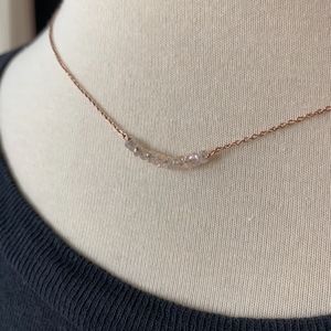 Beautiful Gemstone Beaded Rose Gold Chain Necklace